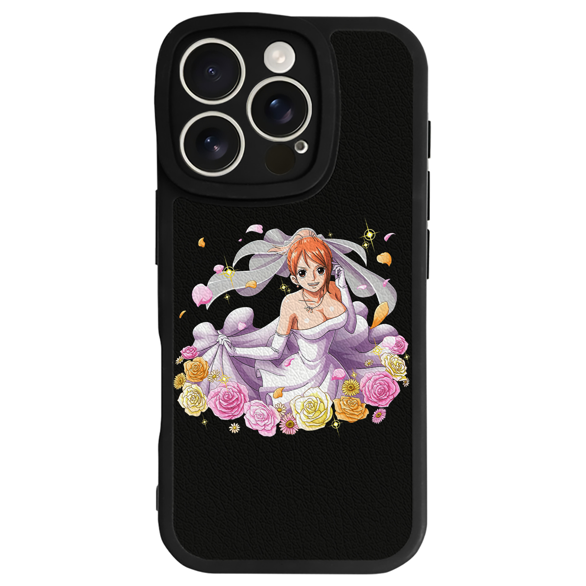 （画像用） ワンピース ナミ ONE PIECE Nami 【iPhone 16シリーズ対応】シリコンスマホケース（レザー調） 材質：シリコン